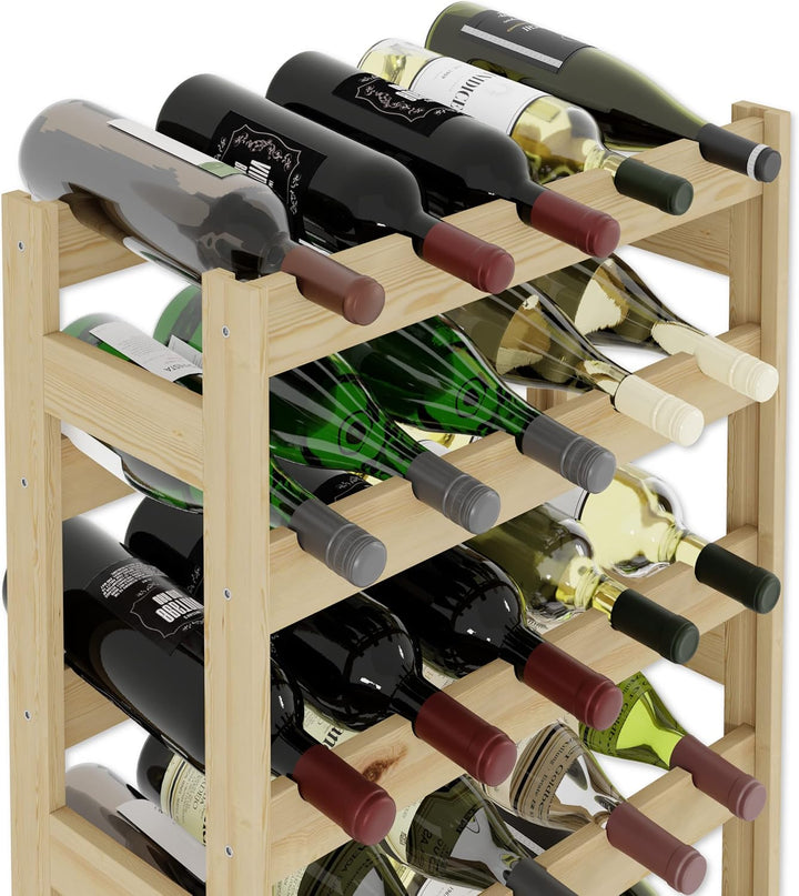 Lenmar, Weinregal aus Holz für Flaschen, Natur, RW-1, Wein, Flaschenregal, Kellerregal, Regale, Flas