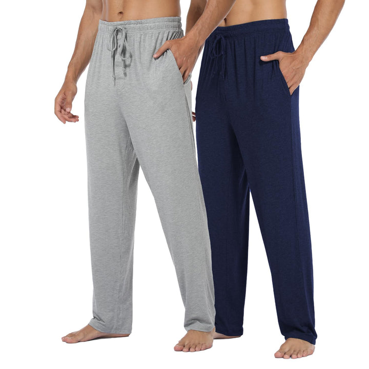 North Bund Herren Schlafanzughose Kurz Pyjamahose 2er Pack Schlafshorts Freizeithose Sommer Nachtwäs