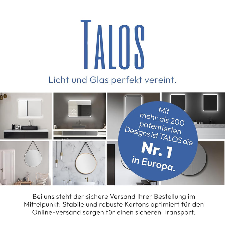 Talos Dekorativer Wandspiegel Black Hole matt schwarz matt Ø 80 cm, 50282 Ø 80 cm Schwarz Matt, Ø 80