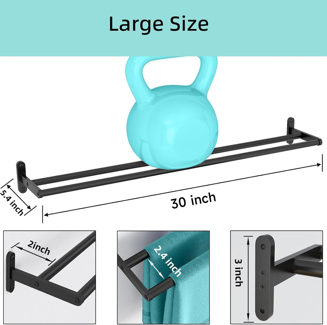 YUMORE Handtuchhalter Doppel 80CM Handtuchstange Wand Edelstahl Badetuchhalter 2 Stangen Badezimmer