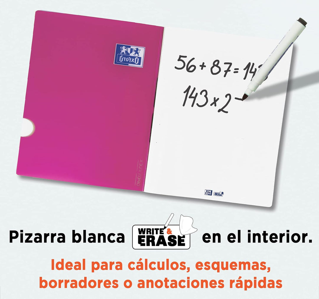 PAQ/10 LIBRETAS A5 48h. 90 g. eckige Röhren.4 x 4 C/M Tapa Kunststoff Oxford Single, Single