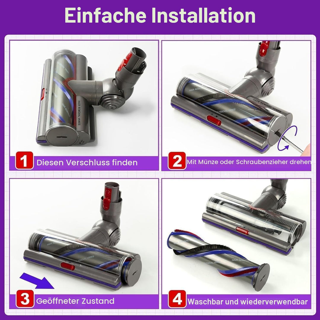 Torque Drive Bodendüse für Dyson V11 V15 V10 V8 V7 Bürste Anti-Tangle Einstellbare Saugkraft Elektri