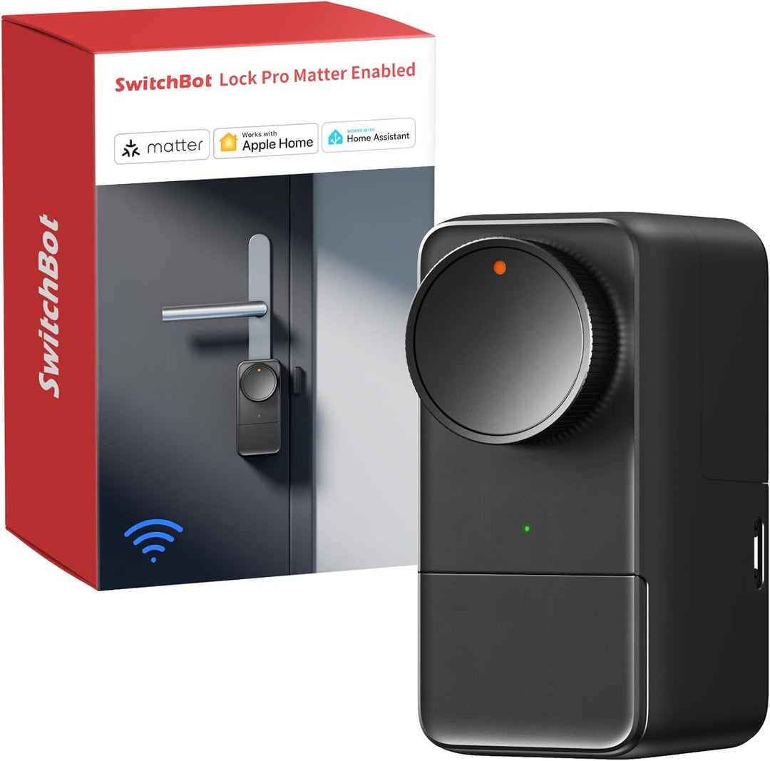 SwitchBot WLAN Smart Lock Pro Mit Aufladbarem Akku, Matter Over WiFi, Elektronisches Türschloss, sch