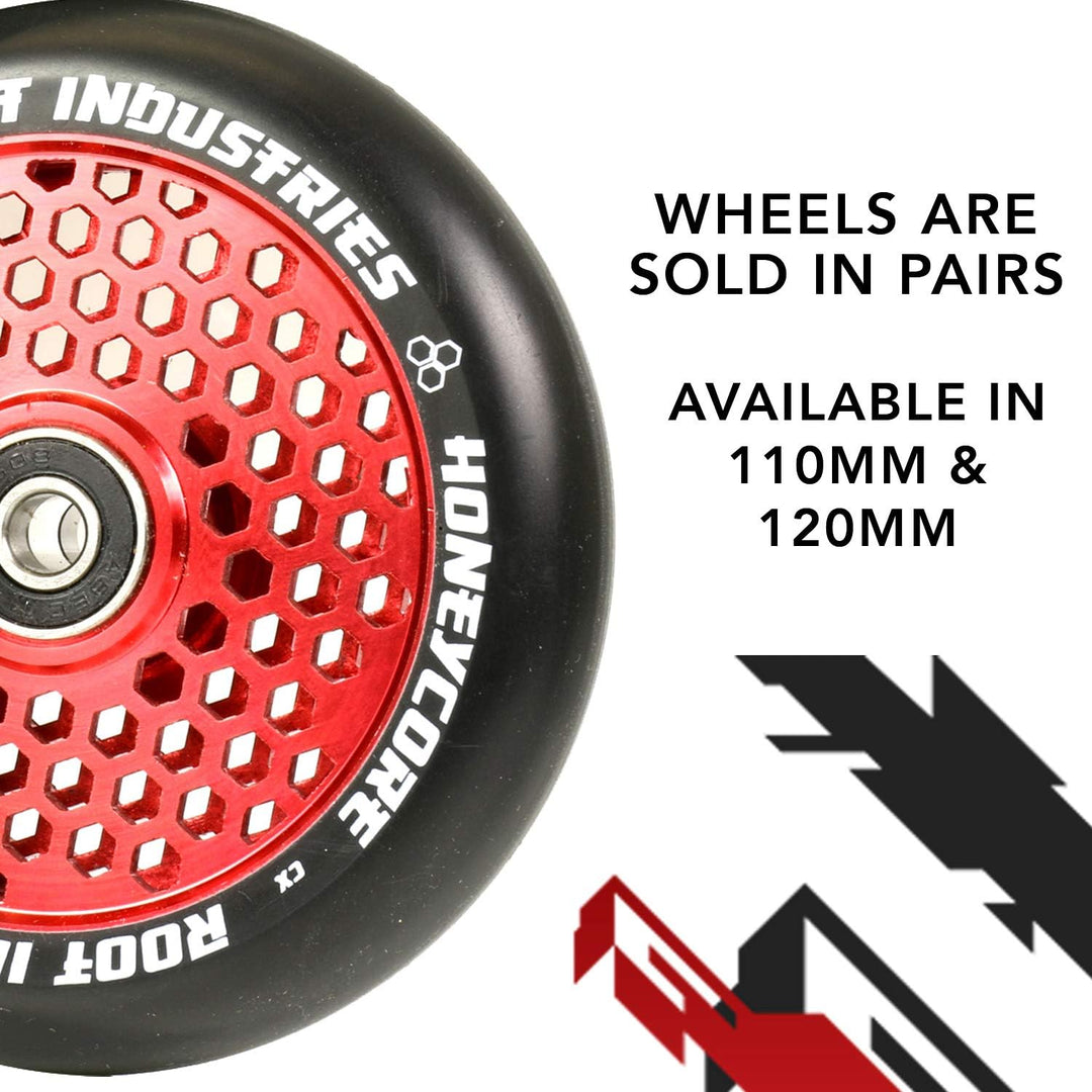 Root Unisex – Erwachsene Honeycore Scooter-Räder, Rot, 110mm Rot 110mm, Rot 110mm