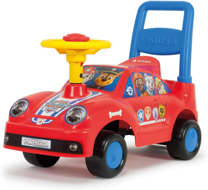 Rutscher mit Hupe für Kinder ab 1 Jahr Pushtoy Racing Car Paw Patrol Chase + Marshall Lenkrad + Hupe
