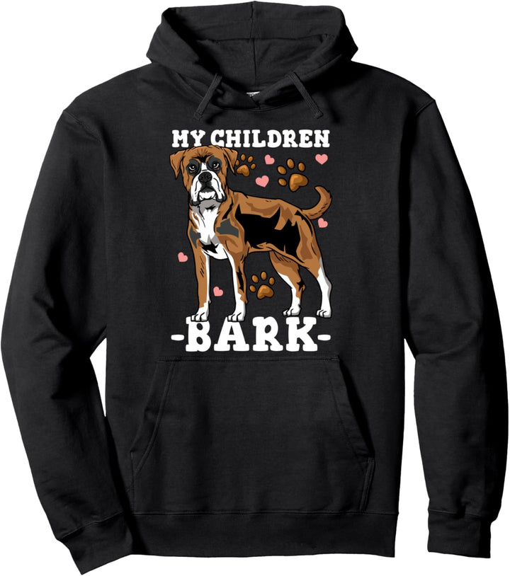 Boxer Hunde Mama Hund Vater Pullover Hoodie