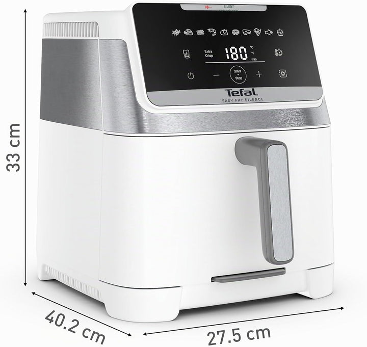 Tefal Easy Fry Silence Heissluftfritteuse, 7 L Fassungsvermögen, Silent-Technologie, 10 voreingestel