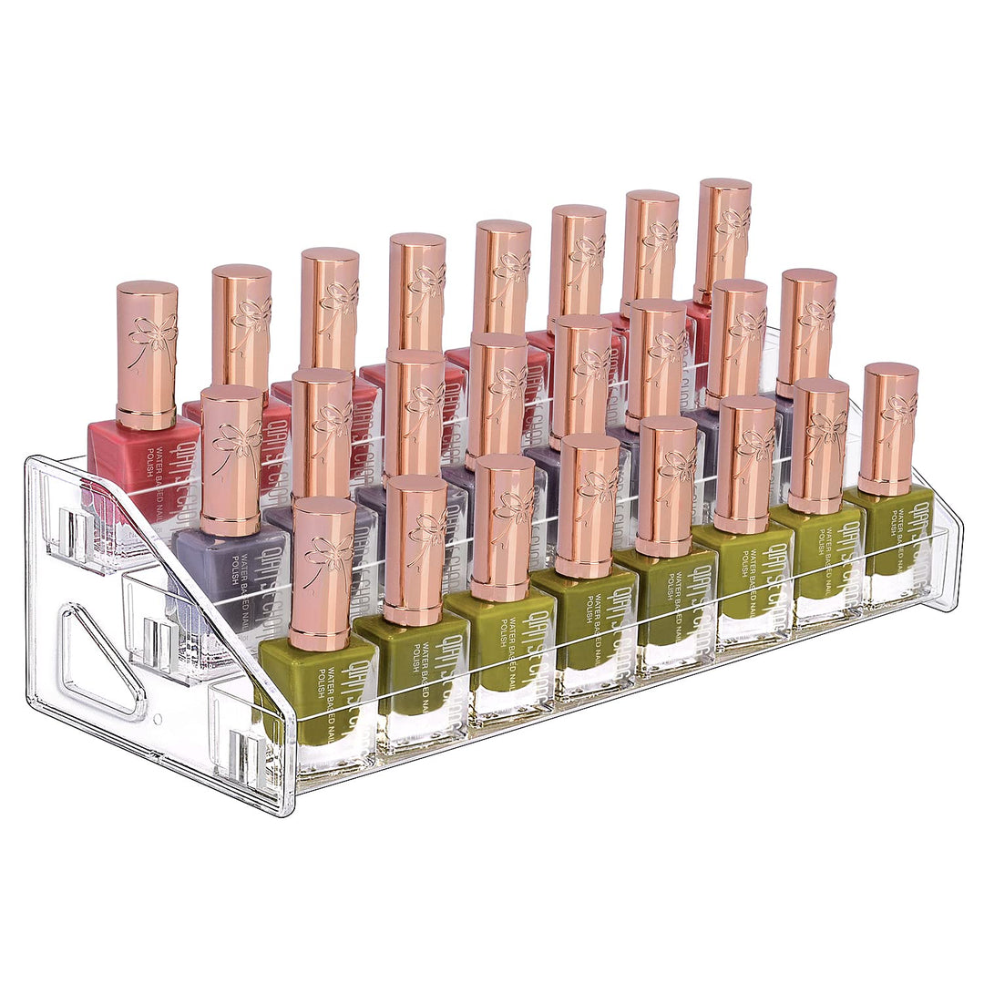 JessLab Nagellack Organizer, 3-Stufige Klarer Acryl Nagellack Halter Åtherische Öle Kosmetik Vitrine