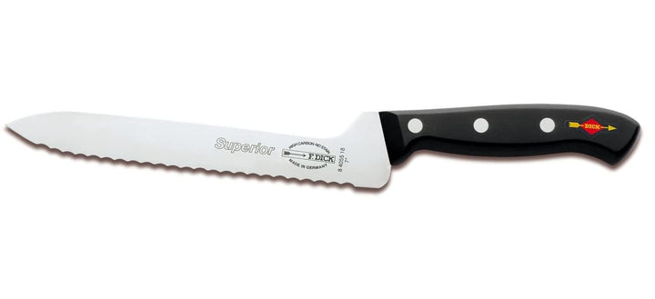 F. DICK Sandwichmesser, Superior (Klinge mit Wellenschliff 18 cm, X55CrMo14 Stahl, nichtrostend, 56°