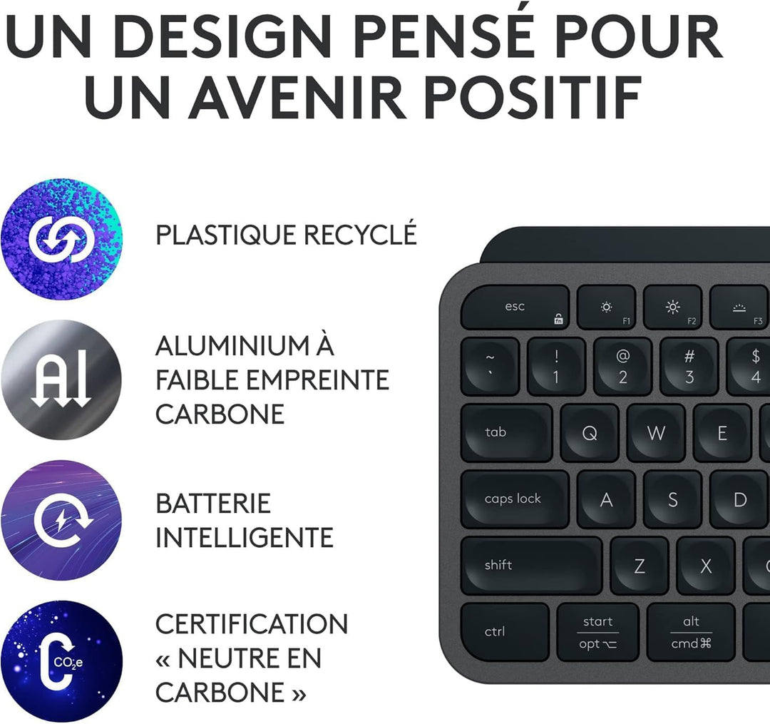 Logitech MX Keys S - Graphit, Französisches AZERTY-Layout