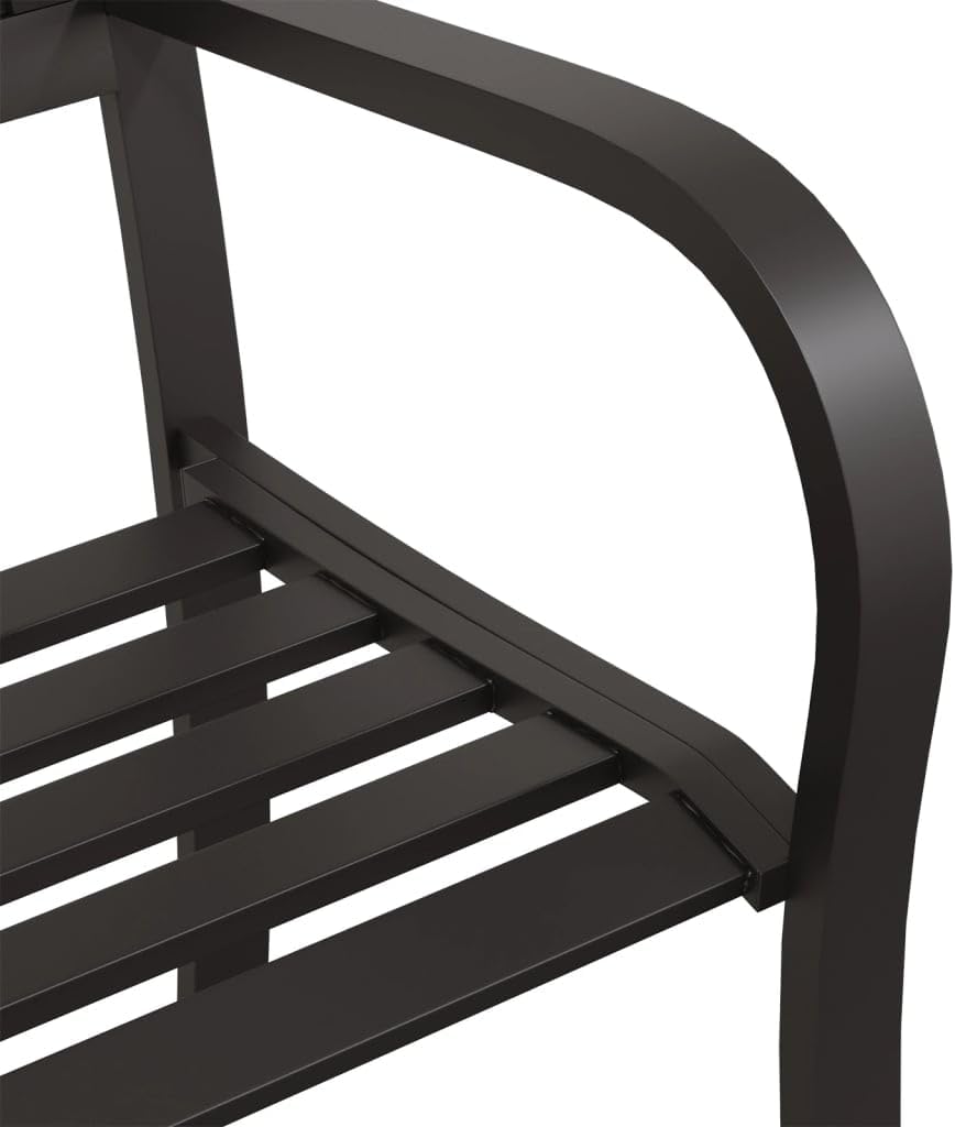 vidaXL Gartenbank Sitzbank Parkbank Gartenmöbel Bank Metallbank Balkonbank Terrassenbank Terrasse Ga