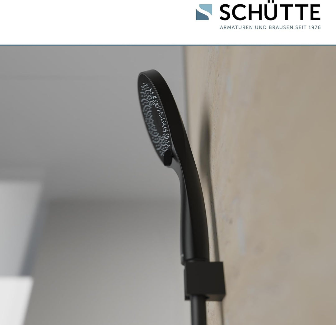 SCHÜTTE Handbrause CAPRI mit Samtstrahl-Technologie | Duschkopf mit über 300 Düsen und 3 einstellbar