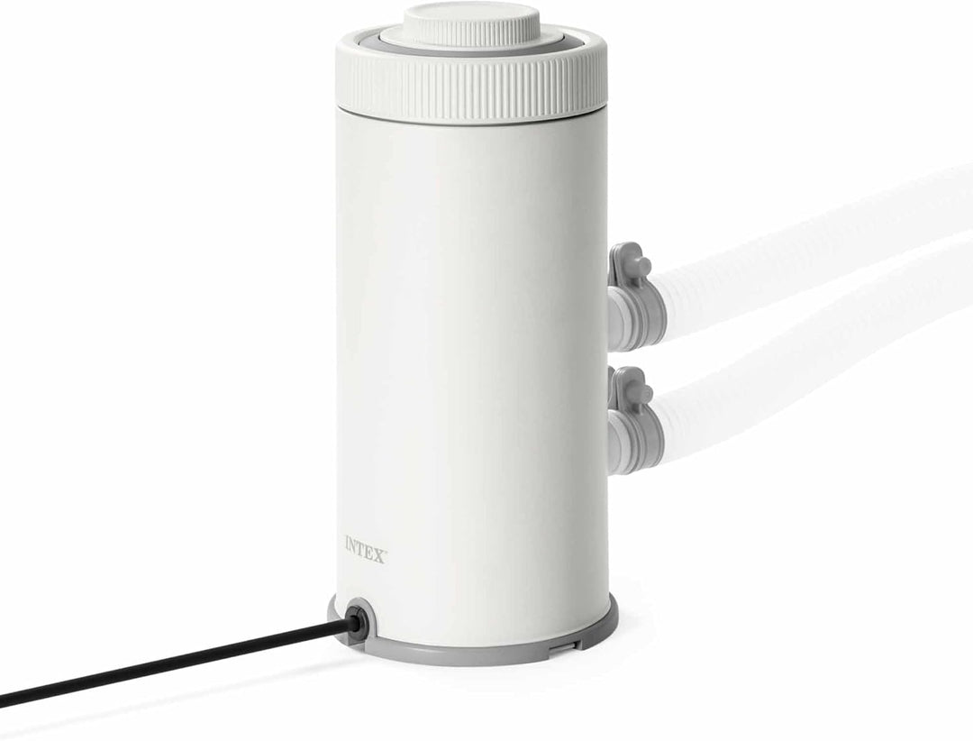 Intex 28604 Krystal Clear Cartridge Filter Pump - Pool Kartuschenfilteranlage - 1,7m3/h, Grau, 600