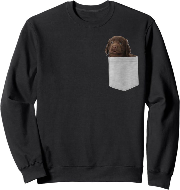 Retriever Flat-Coated Dog in Your Pocket Sweatshirt