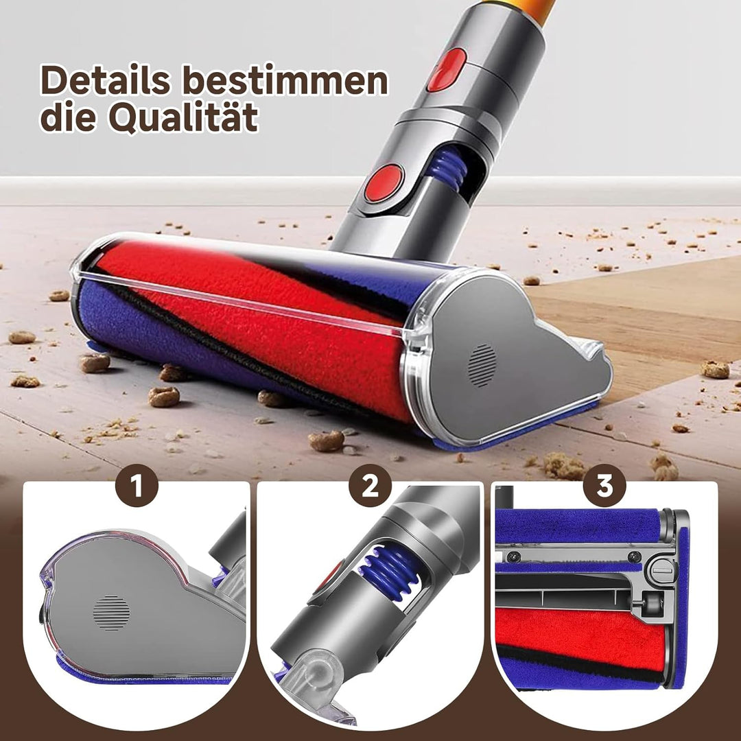 V11 Bodendüse für Dyson V15/V10/V8,bürste für dyson SV10/SV12/SV14, Harte Böden ersatzbürste,Soft Ro