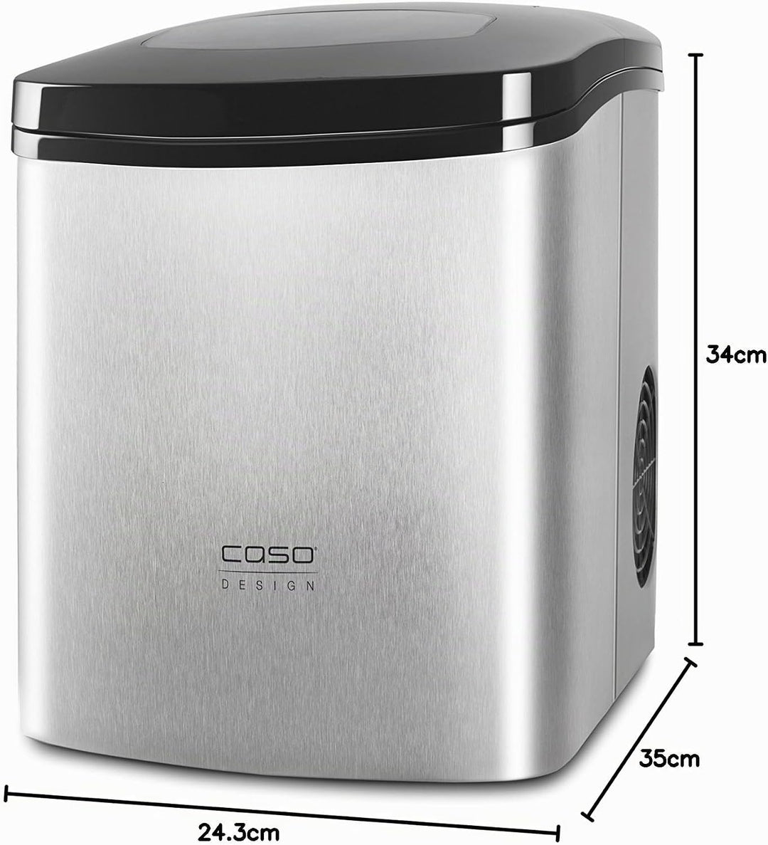 CASO IceMaster Ecostyle-Design Eiswürfelbereiter, Produziert bis zu 12 kg Eiswürfel in 24 Stunden, E