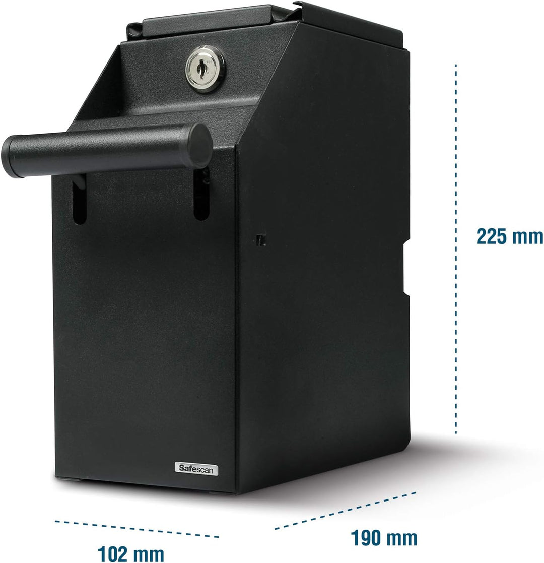 Safescan 4100 POS Safe (schwarz), sichere und diskrete Aufbewahrung von bis zu 300 Banknoten - perfe