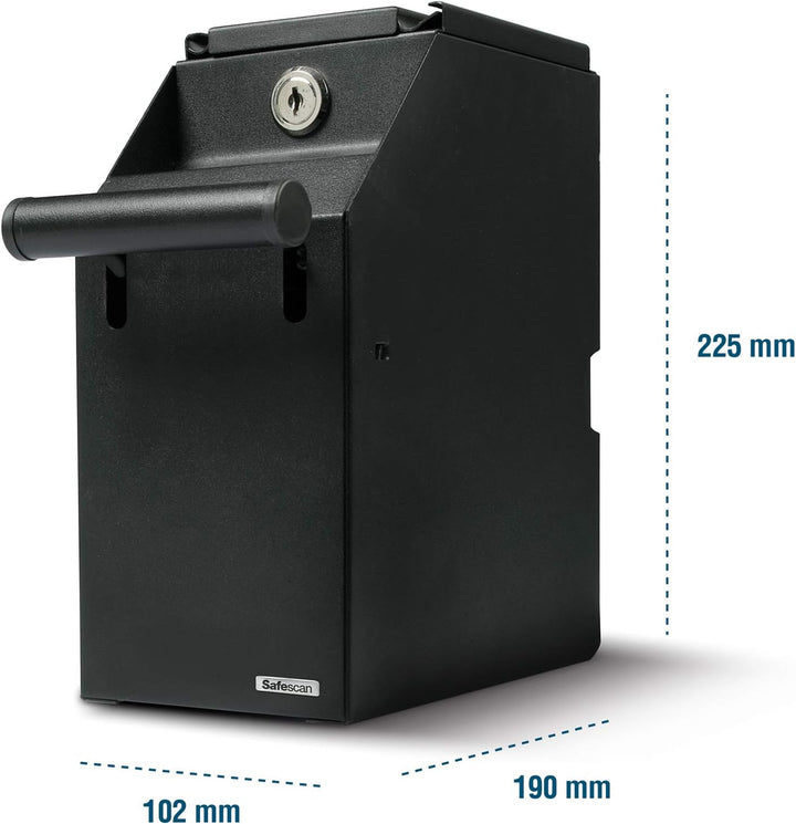 Safescan 4100 POS Safe (schwarz), sichere und diskrete Aufbewahrung von bis zu 300 Banknoten - perfe