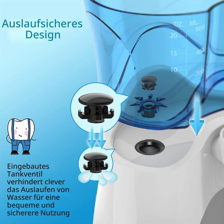 Apiker Munddusche elektrisch, Mundduschen mit 8 multifunktionalen Düsen und 10 verschiedenen Drucken