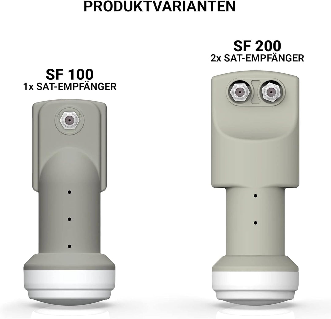 XORO Single LNB mit integriertem digitalem SAT-Finder, SF100, ideal für Camping, schnelle und einfac