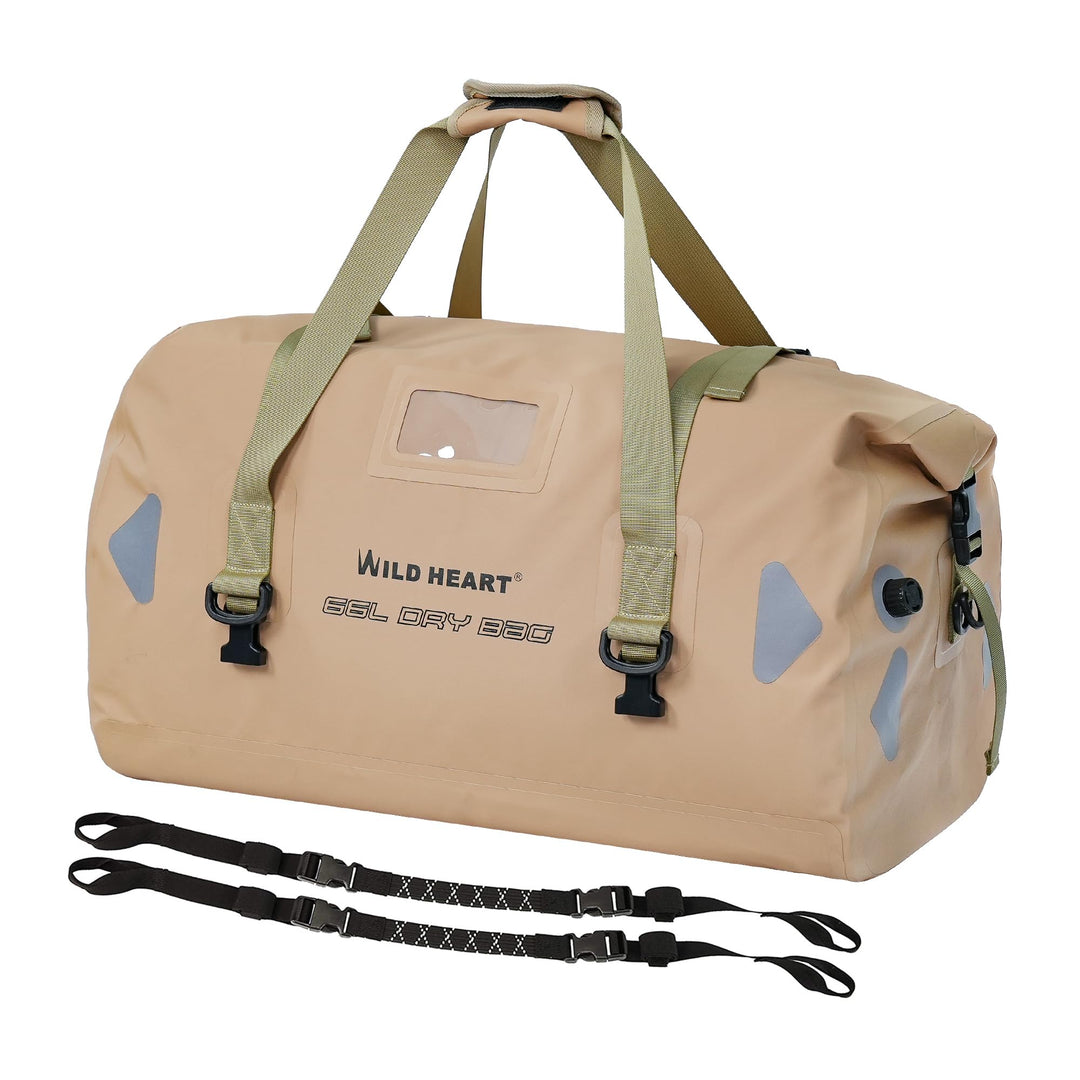 WILD HEART wasserdichte Reisetasche, 40 l 66 l, 100 l, mit verschweissten Nähten, Schultergurten, Ne