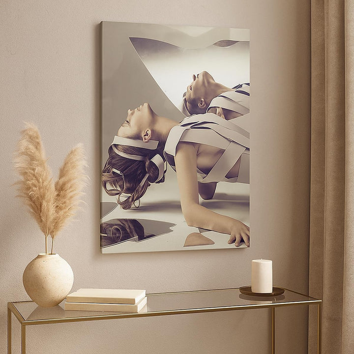 Bilder auf Leinwand 55x100cm Leinwandbild mit Rahmen Weiblich modell posieren beine Gross Wanddeko B