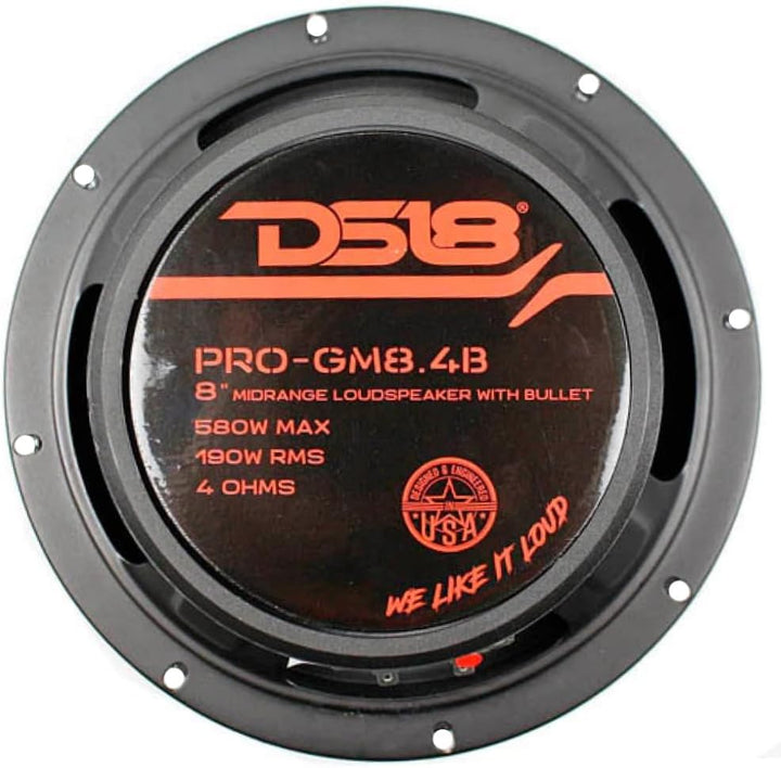 1 DS 18 PRO-GM8.4B Mitteltöner mit Bullet 20 cm 200 mm 8" Durchmesser 190 Watt rms und 580 Watt max,