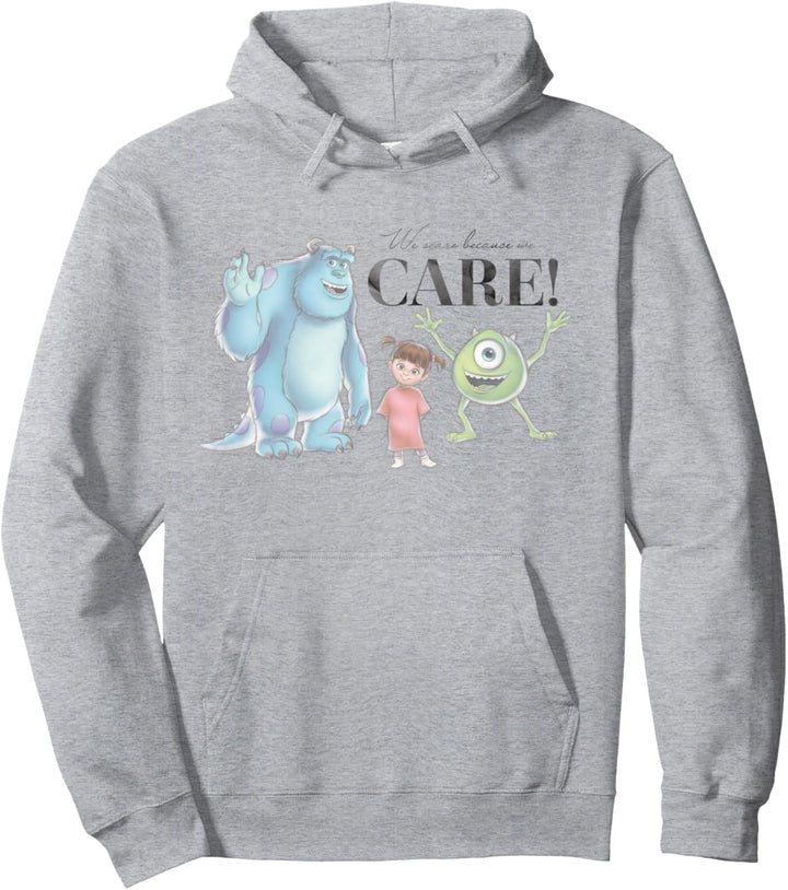 Disney 100 and Pixar's Monsters Inc We Scare Because We Care Pullover Hoodie