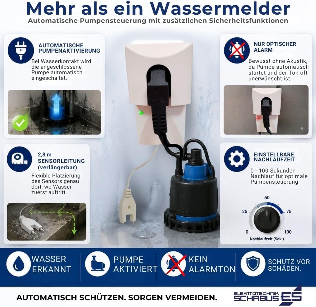 Schabus 300218 SHT 218 Wassermelder (b x h x t) 57 x 121 x 38 mm
