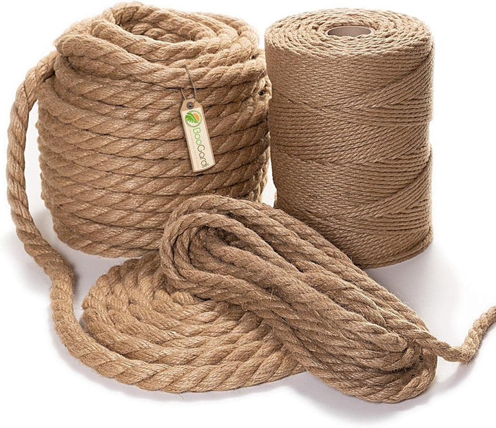 BooGardi Juteseil in Verschiedene Stärken und Längen · Ø 30mm Länge 30m · Naturware zum Basteln · Ma