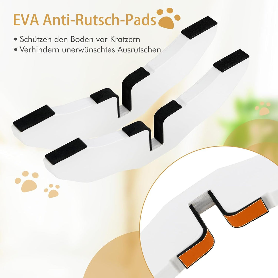 GYMAX 2 Stück Stützfüsse für Hunde Schutzgitter, freistehendes Absperrgitter Füsse aus Kiefernholz m