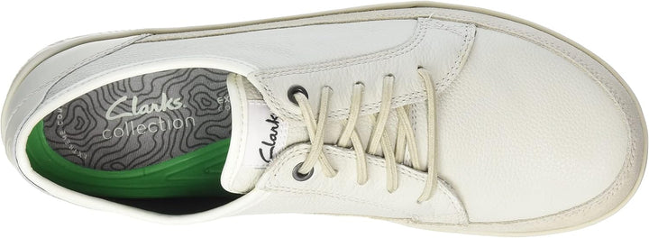 Clarks Herren Hodson Lace Sneaker 42.5 EU Ivory Leather, 42.5 EU Ivory Leather