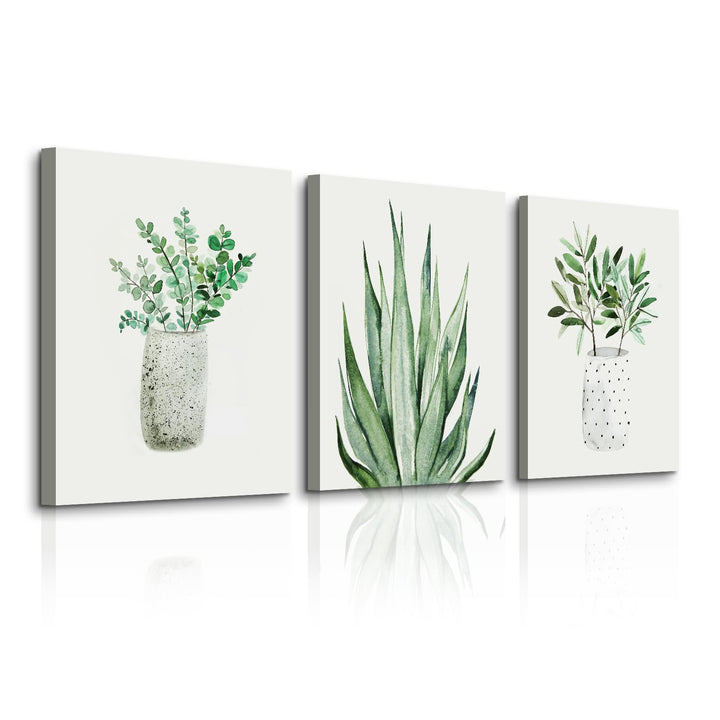 MHARTK66 Aloe Vera Grüne Pflanzen Bilder, Natur Wandbilder Wohnzimmer, Modern Kunstdruck Dekoratione