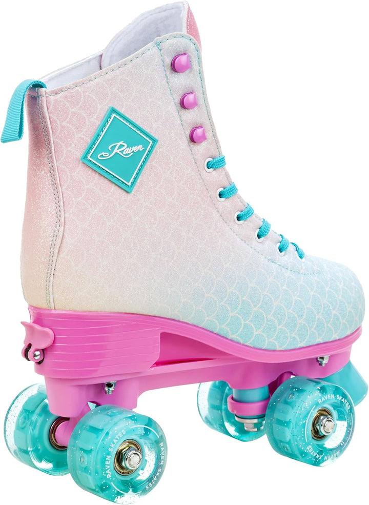 RAVEN Rollschuhe Roller Skates für Kinder Erwachsene Mädchen Damen verstellbar 39-42 (25-26,5cm) Mid