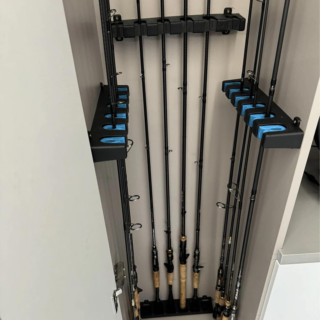 2 Paar Rutenhalter Wand Vertikale, Wandhalterung Angelrutenständer, Wandmontage Rutenständer Vertika