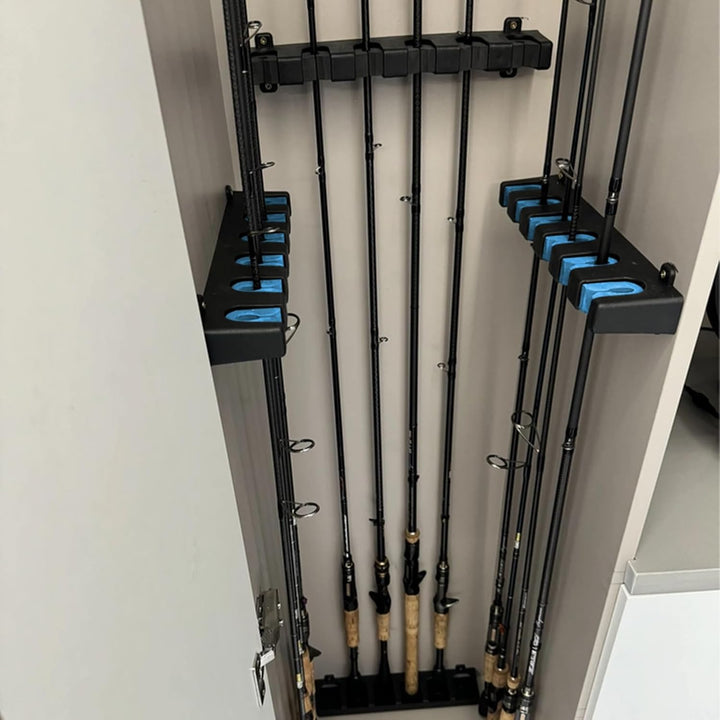 2 Paar Rutenhalter Wand Vertikale, Wandhalterung Angelrutenständer, Wandmontage Rutenständer Vertika