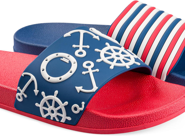 Dedoles Badeschuhe & Hausschuhe Damen Herren & Kinder Badesandalen lustige Designs Bücher Kaffee Par