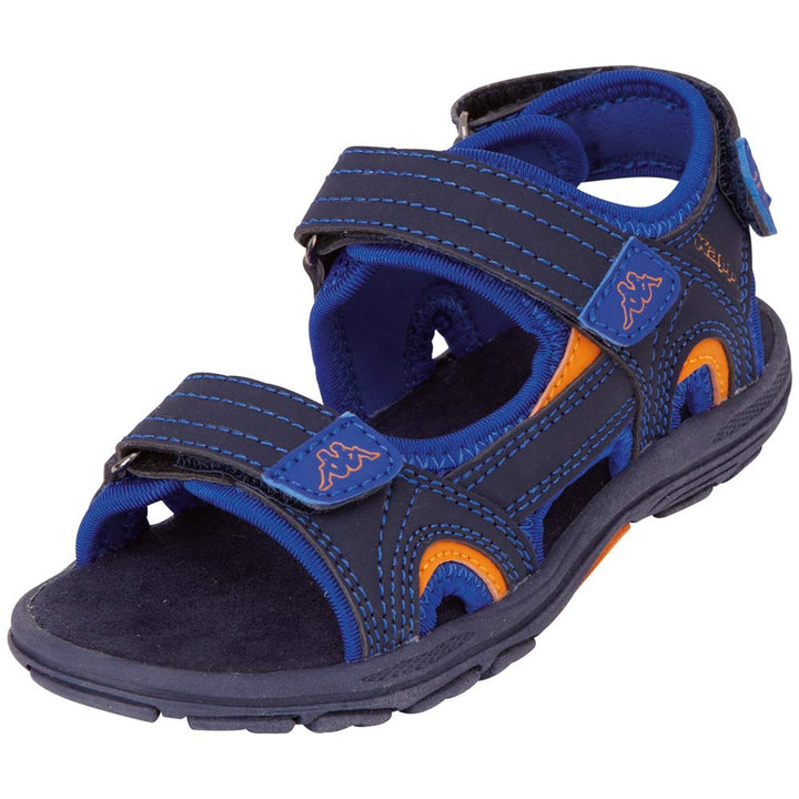 Kappa Unisex Kinder Sandale Schuhe 260373 grau 30 EU Navy Orange, 30 EU Navy Orange