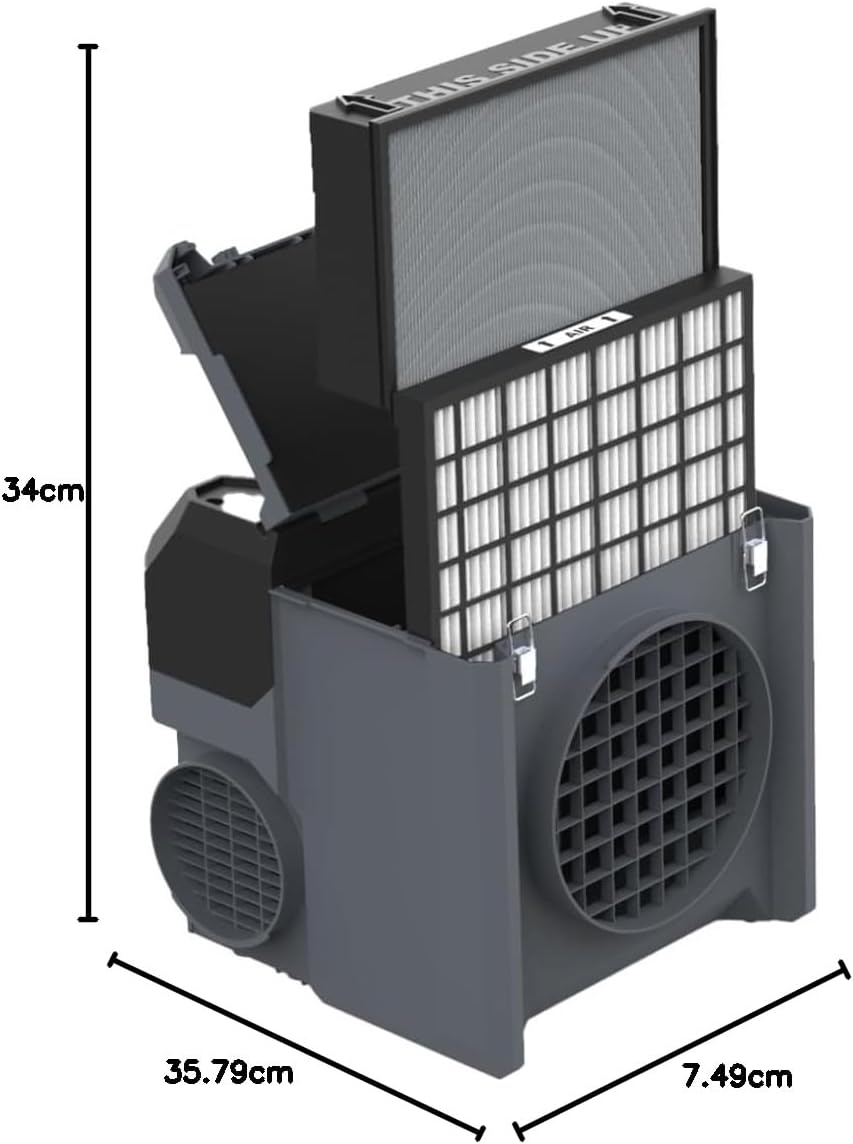 Hepa H13 Hauptfilter für Starmix Aeroxx Luftreiniger für die Baustelle - Filterfläche 2,83 m² & Filt