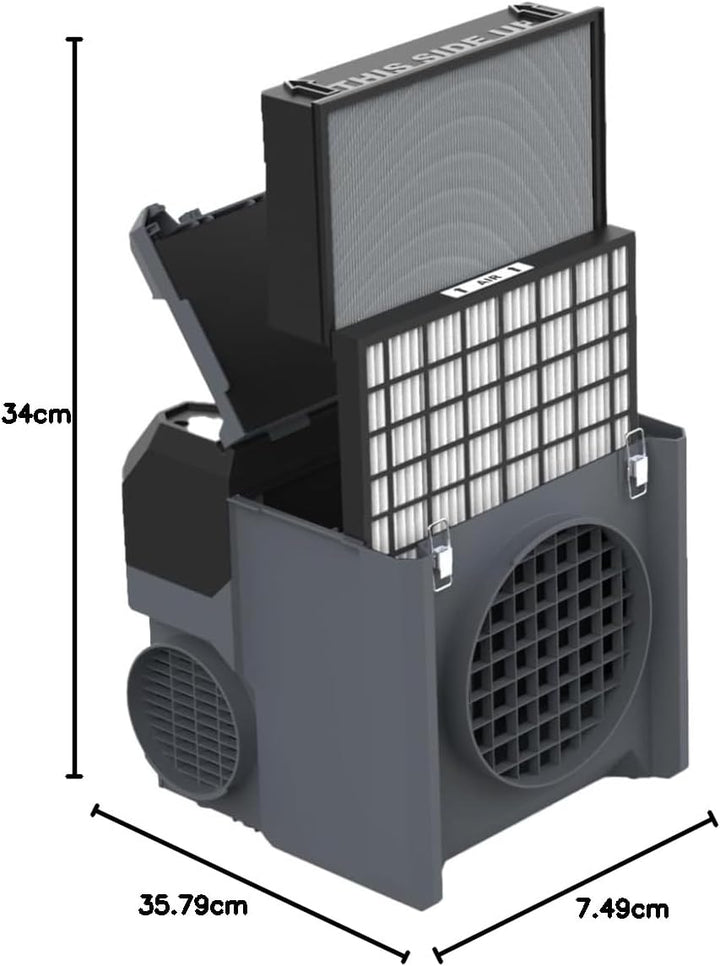 Hepa H13 Hauptfilter für Starmix Aeroxx Luftreiniger für die Baustelle - Filterfläche 2,83 m² & Filt