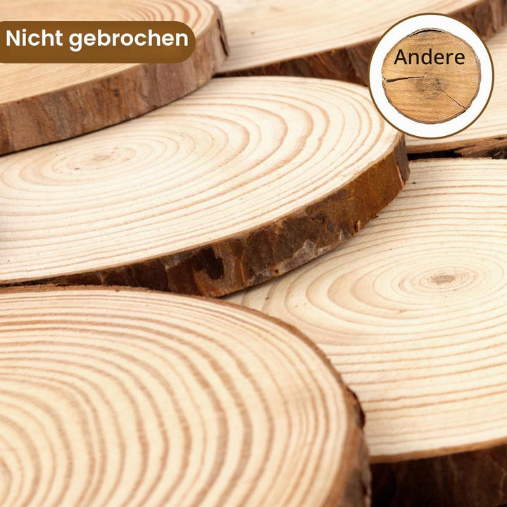 Philorn Holzscheiben 6 Stücke Runde Baumscheiben 16-17cm Holz Log Scheiben, Holzscheiben zum Basteln