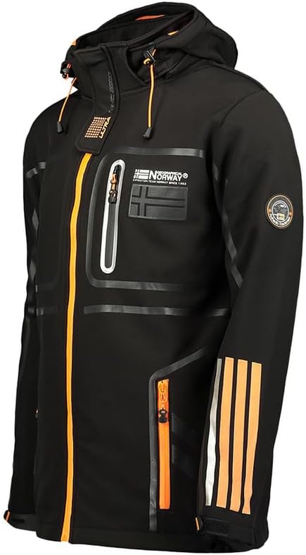 Geographical Norway Romano Men - Softshelljacke Herren Wasserdicht atmungsaktiv Kapuze - Outdoor Man