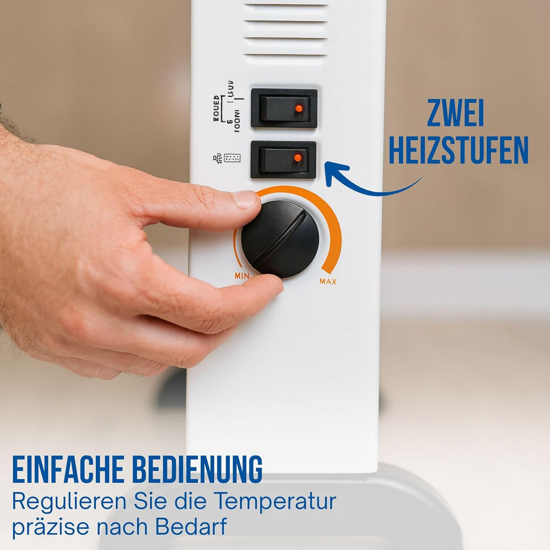 elasto – Heizlüfter "Kompakt" 2000W inkl. Turbogebläse für 20-30 m² – tragbares Heizgerät mit Thermo