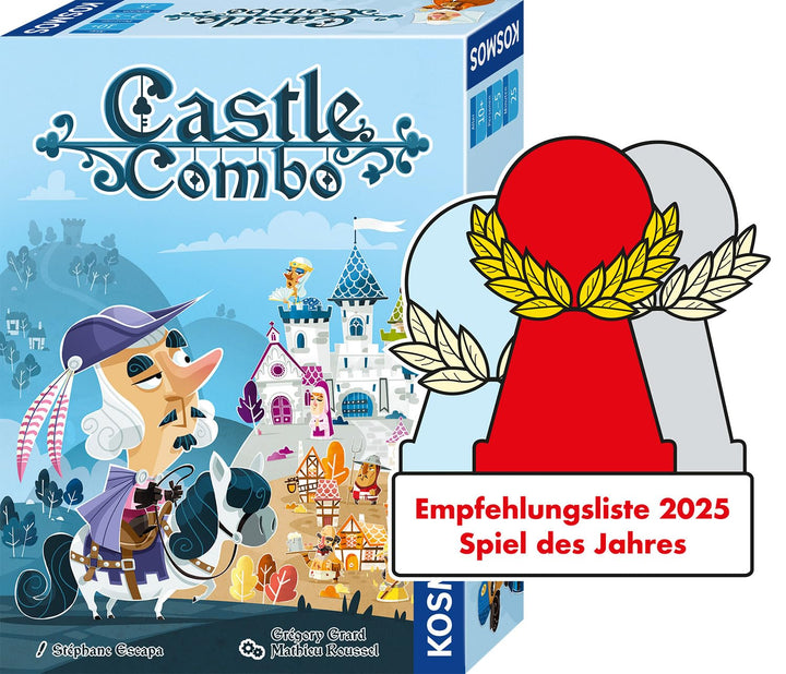 Kosmos 685393 Castle Combo, Deutsche Ausgabe, Kartenspiel für 2-5 Personen ab 10 Jahren, Taktisches
