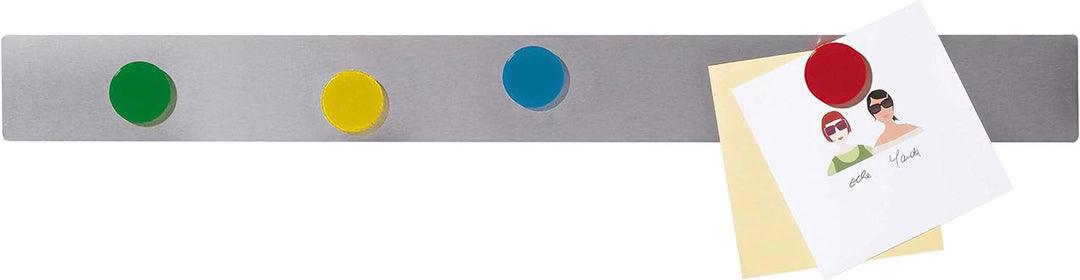 Franken GmbH ST1450 - Magnethaftleiste (selbstklebend, 5 x 50 cm) 10 Stück edelstahl Silber 5 x 50 c