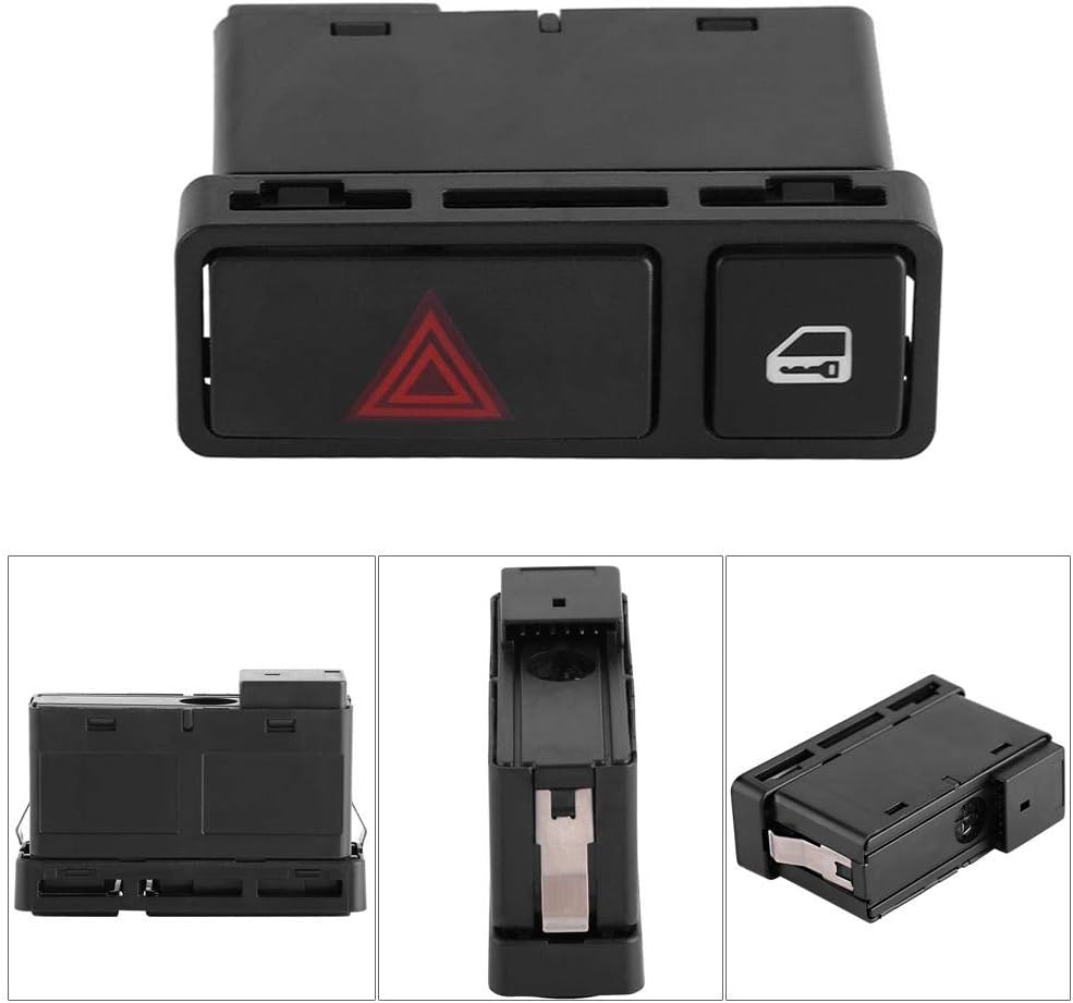 Qiilu Warnblinkschalter und Verriegelungsschalter 2-in-1 61318368920 für Serie 3 E46 E53 E85 325 X5