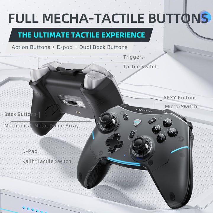 Machenike G5 Pro Gaming Bluetooth Controller für PC/Switch/IOS/Android, Wireless Hall Effect Control