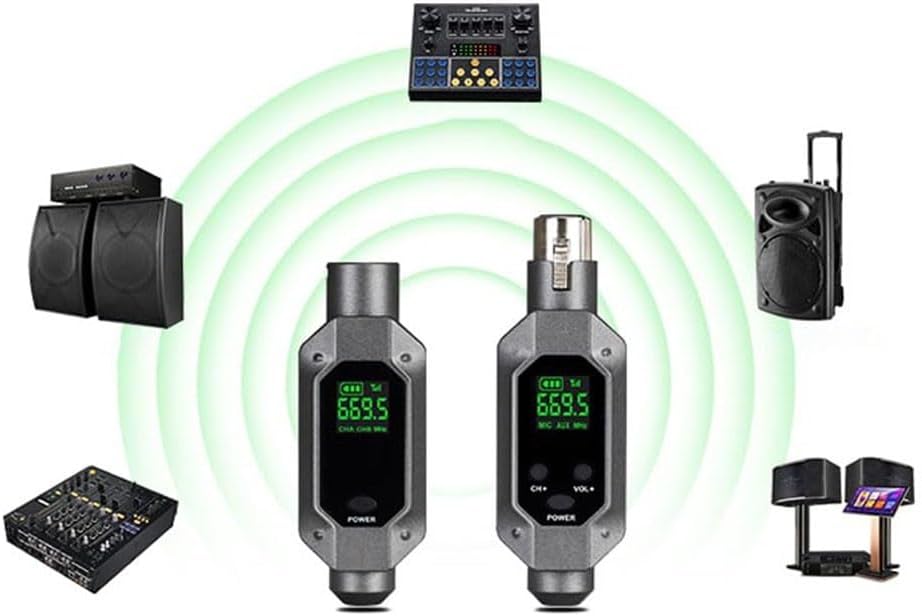 Kabelloses Mikrofon, Audio-Sender und Empfängersystem, XLR-Mikrofonadapter für dynamisches Mikrofon,