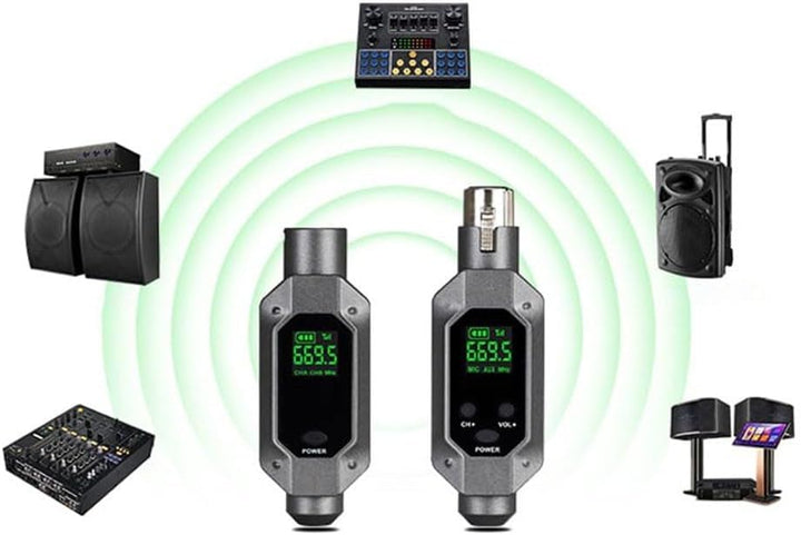 Kabelloses Mikrofon, Audio-Sender und Empfängersystem, XLR-Mikrofonadapter für dynamisches Mikrofon,