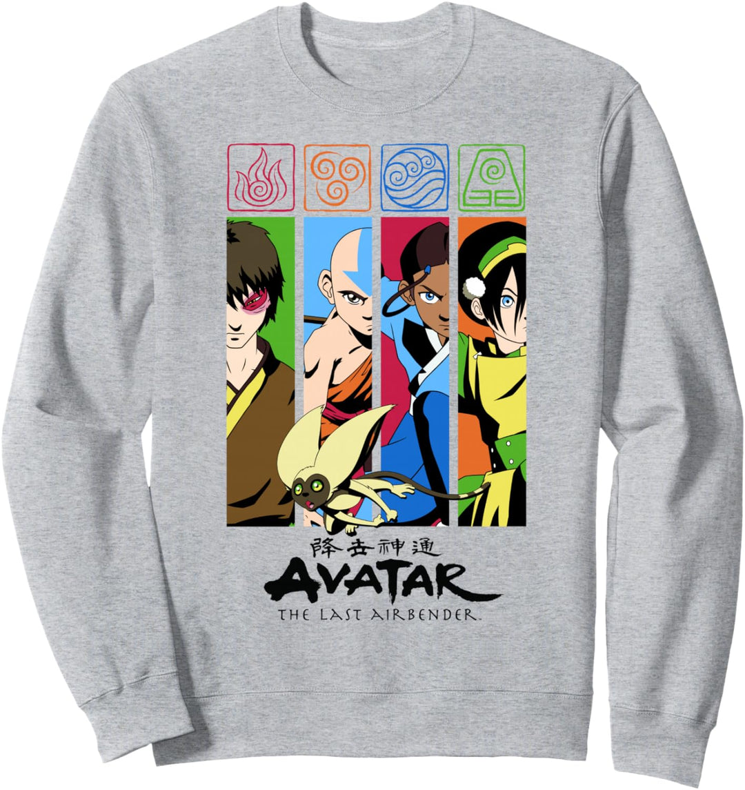 Avatar: The Last Airbender Group Character Panels Sweatshirt